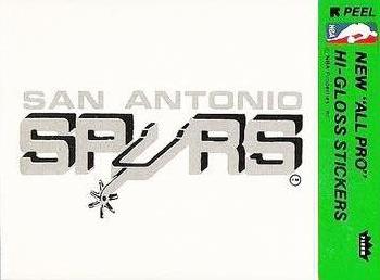1976-77 Fleer NBA Team Stickers #NNO San Antonio Spurs Logo Front