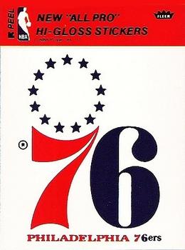 1976-77 Fleer NBA Team Stickers #NNO Philadelphia 76ers Logo Front