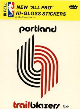 1976-77 Fleer NBA Team Stickers #NNO Portland Trail Blazers Logo Front