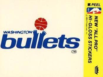 1976-77 Fleer NBA Team Stickers #NNO Washington Bullets Logo Front