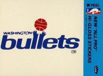 1976-77 Fleer NBA Team Stickers #NNO Washington Bullets logo Front