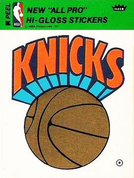 1976-77 Fleer NBA Team Stickers #NNO New York Knicks Logo Front