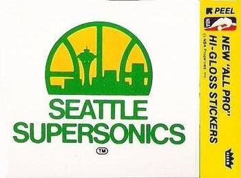 1976-77 Fleer NBA Team Stickers #NNO Seattle SuperSonics Logo Front