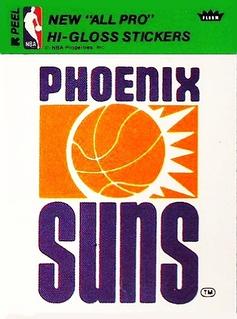 1977-78 Fleer NBA Team Stickers #NNO Phoenix Suns Logo Front