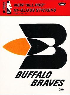 1977-78 Fleer NBA Team Stickers #NNO Buffalo Braves Logo Front