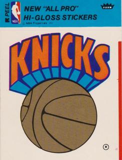 1977-78 Fleer NBA Team Stickers #NNO New York Knicks Front