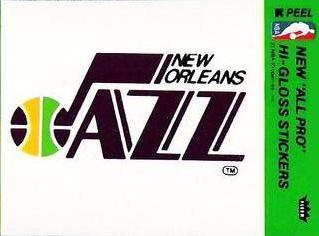 1977-78 Fleer NBA Team Stickers #NNO New Orleans Jazz Logo Front