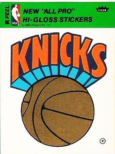 1977-78 Fleer NBA Team Stickers #NNO New York Knicks Logo Front