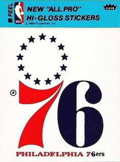 1977-78 Fleer NBA Team Stickers #NNO Philadelphia 76ers Logo Front
