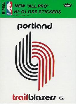 1978-79 Fleer NBA Team Stickers #NNO Portland Trail Blazers Logo Front