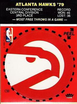 1979-80 Fleer NBA Team Stickers #NNO Atlanta Hawks Logo (Red) Front