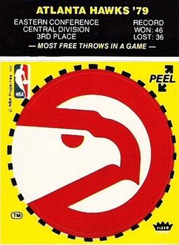 1979-80 Fleer NBA Team Stickers #NNO Atlanta Hawks Logo (Yellow) Front