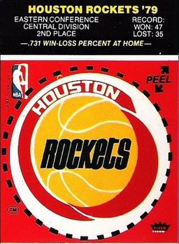1979-80 Fleer NBA Team Stickers #NNO Houston Rockets Logo (Red) Front