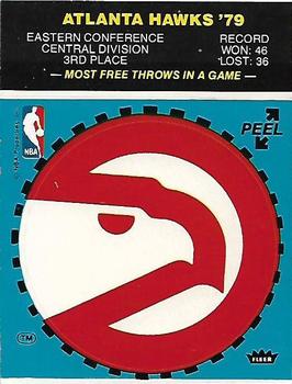 1979-80 Fleer NBA Team Stickers #NNO Atlanta Hawks Logo (Blue) Front