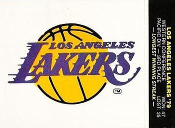 1979-80 Fleer NBA Team Stickers #NNO Los Angeles Lakers Logo Front