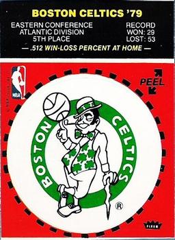 1979-80 Fleer NBA Team Stickers #NNO Boston Celtics Logo (Red) Front