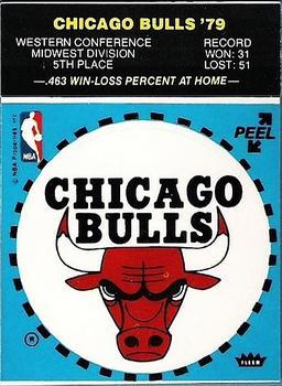 1979-80 Fleer NBA Team Stickers #NNO Chicago Bulls Logo (Blue) Front