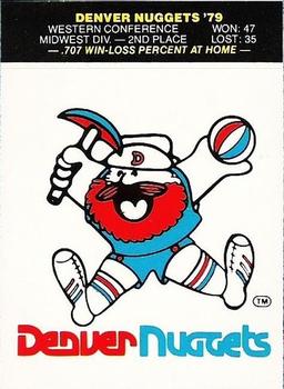 1979-80 Fleer NBA Team Stickers #NNO Denver Nuggets Logo Front
