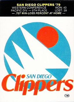 1979-80 Fleer NBA Team Stickers #NNO San Diego Clippers Logo Front