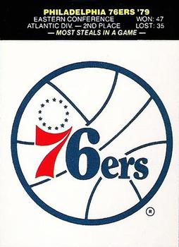1979-80 Fleer NBA Team Stickers #NNO Philadelphia 76ers Logo Front