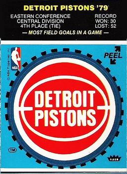 1979-80 Fleer NBA Team Stickers #NNO Detroit Pistons Logo (Blue) Front
