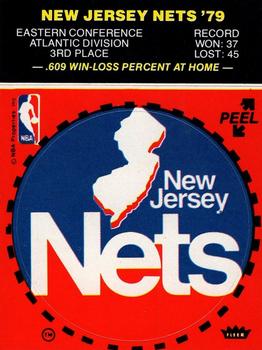1979-80 Fleer NBA Team Stickers #NNO New Jersey Nets Logo (Red) Front