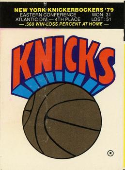 1979-80 Fleer NBA Team Stickers #NNO New York Knickerbockers Logo Front