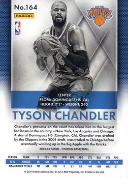 2013-14 Panini Titanium - Jersey Number #164 Tyson Chandler Back