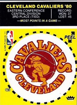 1980-81 Fleer NBA Team Stickers #NNO Cleveland Cavaliers Logo (Yellow) Front