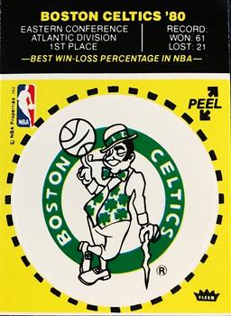 1980-81 Fleer NBA Team Stickers #NNO Boston Celtics Logo (Yellow) Front