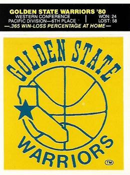 1980-81 Fleer NBA Team Stickers #NNO Golden State Warriors Logo Front