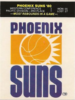 1980-81 Fleer NBA Team Stickers #NNO Phoenix Suns Logo Front