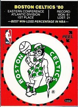 1980-81 Fleer NBA Team Stickers #NNO Boston Celtics Logo (Red) Front