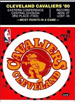1980-81 Fleer NBA Team Stickers #NNO Cleveland Cavaliers Logo (Red) Front