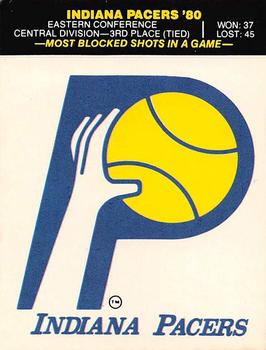 1980-81 Fleer NBA Team Stickers #NNO Indiana Pacers Logo Front