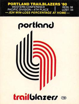 1980-81 Fleer NBA Team Stickers #NNO Portland Trail Blazers Logo Front
