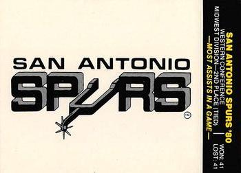 1980-81 Fleer NBA Team Stickers #NNO San Antonio Spurs Logo Front