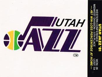 1981-82 Fleer NBA Team Stickers #NNO Utah Jazz Logo Front