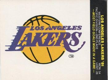 1981-82 Fleer NBA Team Stickers #NNO Los Angeles Lakers Logo Front
