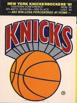 1981-82 Fleer NBA Team Stickers #NNO New York Knickerbockers Logo Front