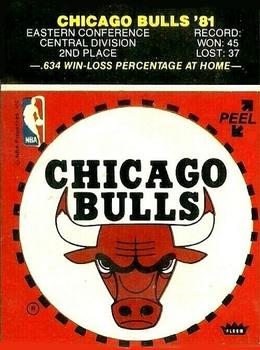 1981-82 Fleer NBA Team Stickers #NNO Chicago Bulls Logo (Red) Front