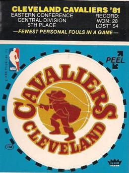 1981-82 Fleer NBA Team Stickers #NNO Cleveland Cavaliers Logo (Blue) Front