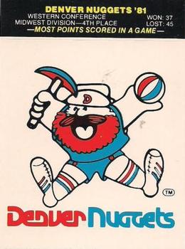 1981-82 Fleer NBA Team Stickers #NNO Denver Nuggets Logo Front