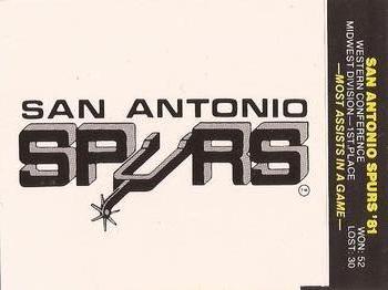 1981-82 Fleer NBA Team Stickers #NNO San Antonio Spurs Logo Front
