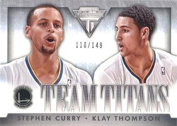 2013-14 Panini Titanium - Team Titans #7 Klay Thompson/Stephen Curry Front