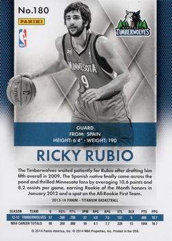 2013-14 Panini Titanium - 22 #180 Ricky Rubio Back