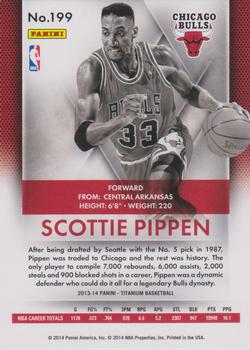 2013-14 Panini Titanium - 22 #199 Scottie Pippen Back
