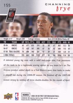 2008-09 Upper Deck First Edition #155 Channing Frye Back