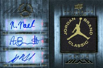 2013-14 Upper Deck Black - Jordan Brand Classic Triple Autographs #JBC3-9 Nerlens Noel / Shabazz Muhammad / Anthony Bennett Front