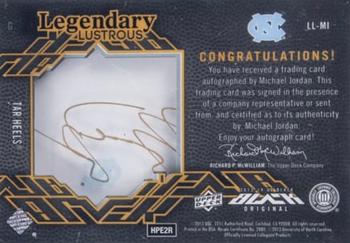 2013-14 Upper Deck Black - Legendary Lustrous Signatures Silver Spectrum #LL-MI Michael Jordan Back